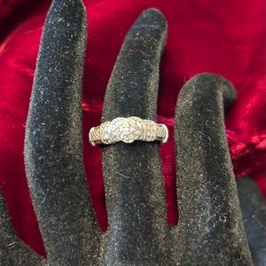 Judith Ripka, Sterling silver CZ small heart ring